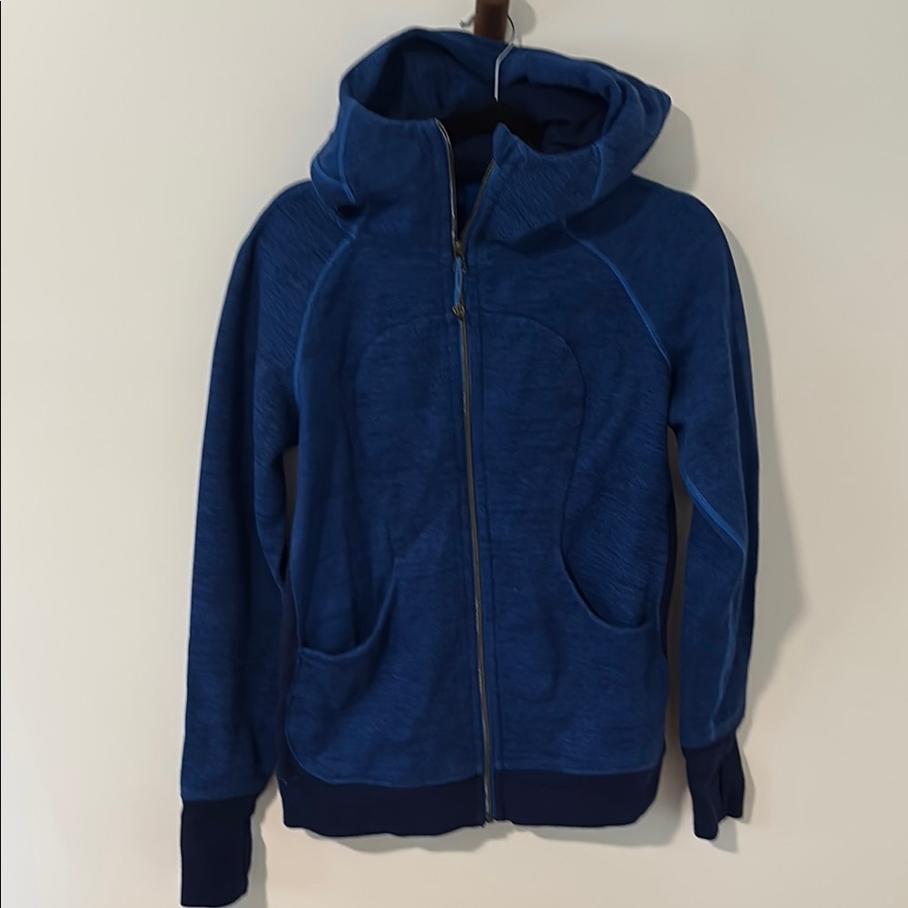 Lululemon Athletica Navy Blue Fleece Jacket with Hood
